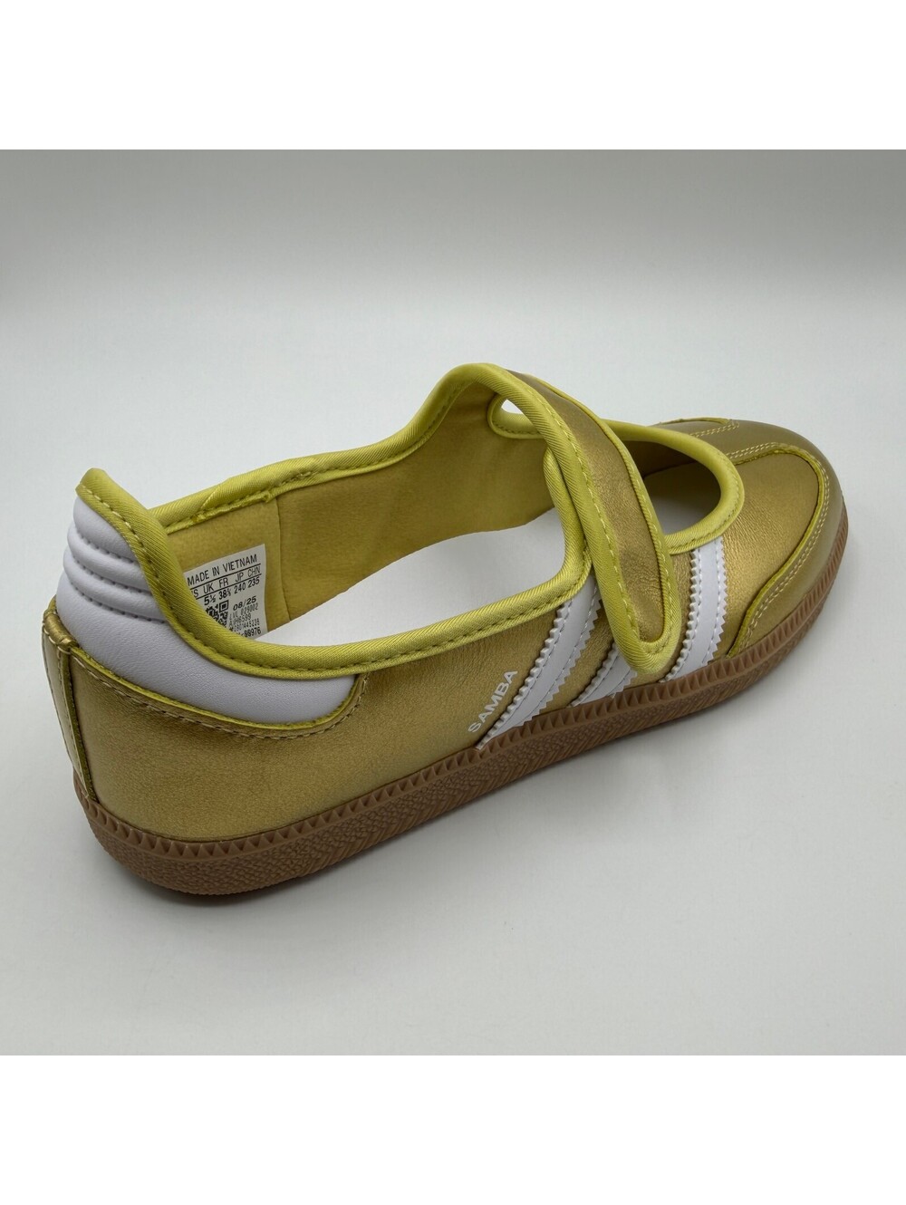 adidas Samba Jane Gold Metallic White Hook & Loop Low Top Sneaker IH6599 Size 7 - Picture 11 of 13